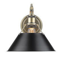  3306-1W AB-BLK - Orwell 1-Light Wall Sconce in Aged Brass with Matte Black